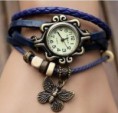 Reloj de pulsera vintage con abalorios retro de mariposa